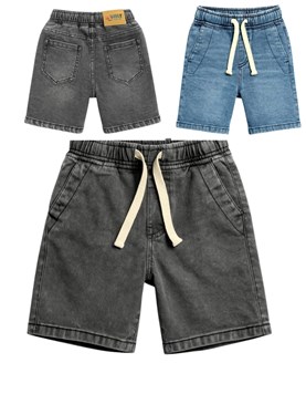 Short de jean tipo jogger de nene con bolsillos y cordon.Baby way