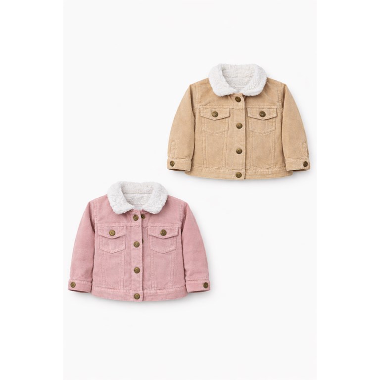 CAMPERA DE CORDEROY FORRADA EN CORDERITO PARA BEBA. BABY WAY