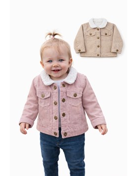 CAMPERA DE CORDEROY FORRADA EN CORDERITO PARA BEBA. BABY WAY