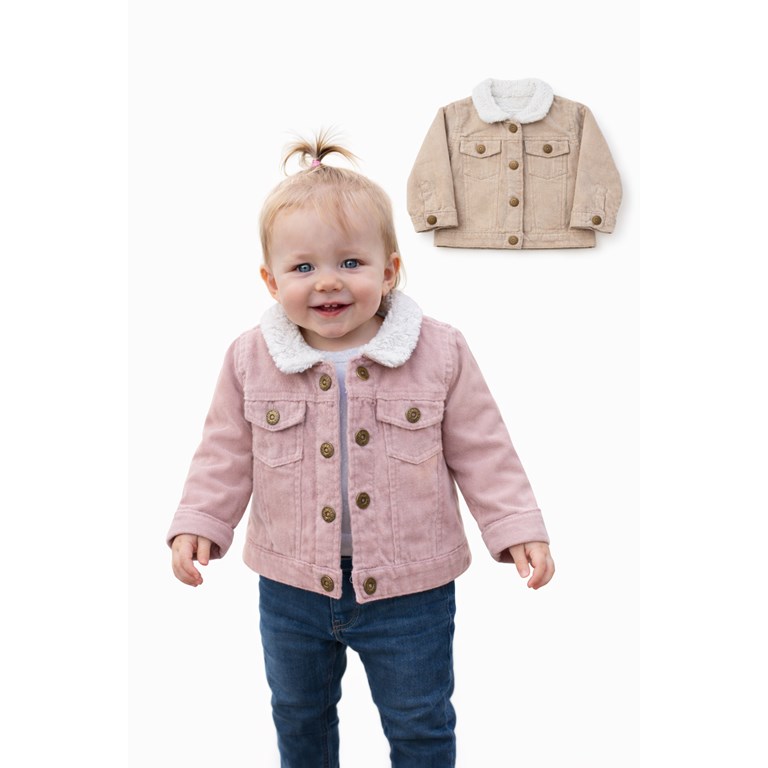 CAMPERA DE CORDEROY FORRADA EN CORDERITO PARA BEBA. BABY WAY