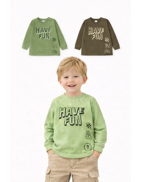 REMER AMANGA LARGA CON PUÑO PARA BEBE, ESTAMPA 'HAVE FUN'. BABY WAY