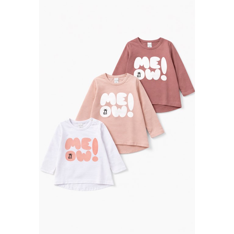 REMERA MANGA LARGA PARA BEBA, ESTAMPA 'MEOW!'. BABY WAY