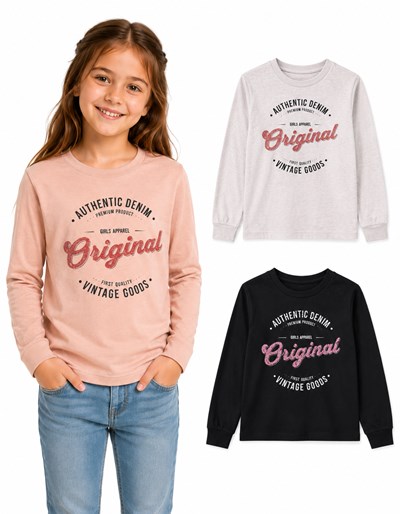 REMERA PARA NENA MANGA LARGA ESTAMPA 'ORIGINAL'. BABY WAY