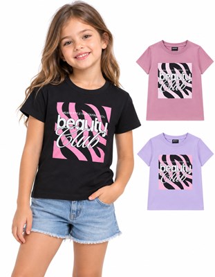 REMERA MANGA CORTA NENA. ESTAMPA 'BEAUTY CLUB'. BABY WAY
