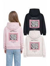 BUZO DE FRISA PARA NENA, ESTAMPA EN ESPALDA 'ABSTRACT'. BABY WAY