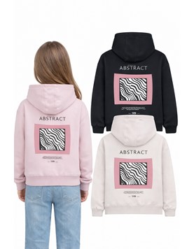 BUZO DE FRISA PARA NENA, ESTAMPA EN ESPALDA 'ABSTRACT'. BABY WAY