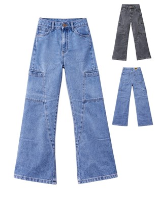 PANTALON DE JEAN WIDE LEG DE NENA. BABY WAY