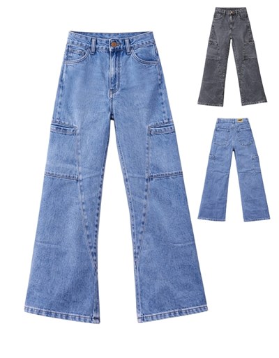 PANTALON DE JEAN WIDE LEG DE NENA. BABY WAY