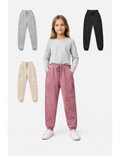 PANTALON JOGGER DE FRISA CON BOLSILLOS Y CORDON REGULABLE, UNISEX. WAY