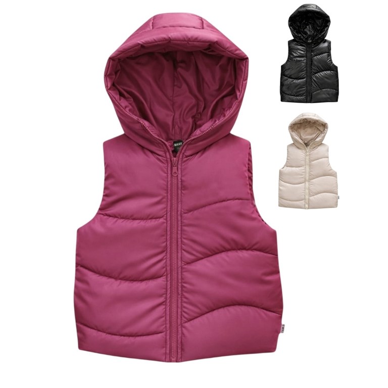 Chaleco de siré de nena con capucha. Baby Way