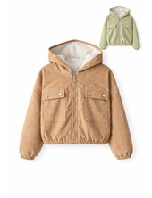 CAMPERA  DE CORDEROY DE NENA, FORRADA EN CORDERITO, CON CAPUCHA Y BOLSILLOS AL FRENTE. BABAY WAY