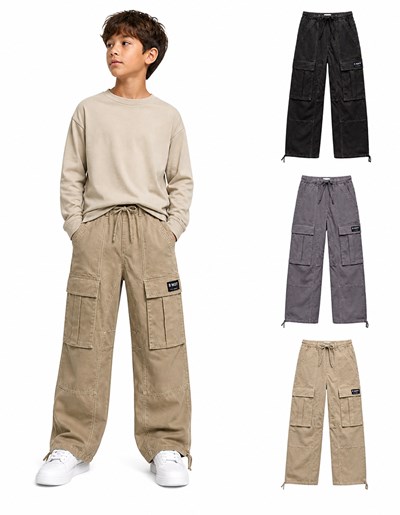 PANTALON DE GABARDINA 'PAPER TOUCH' UNISEX. BABY WAY