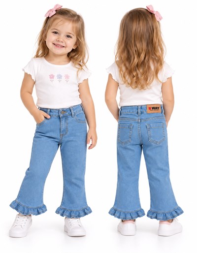 PANTALON JEAN BEBA CON VOLADOS. BABY WAY