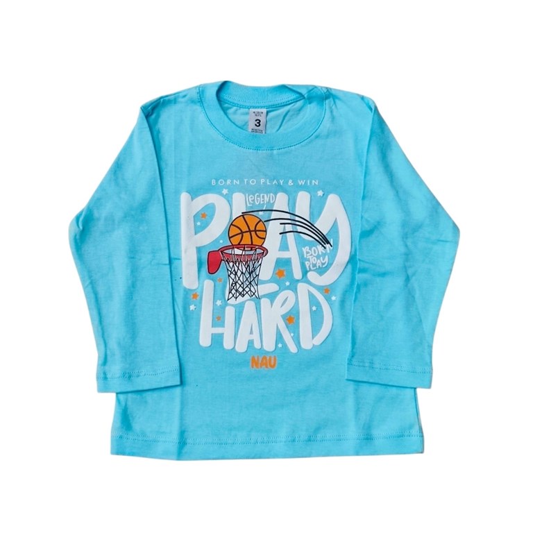 Remera manga larga estampada bebe 'Monster'. Colores surtidos. Wild cherry