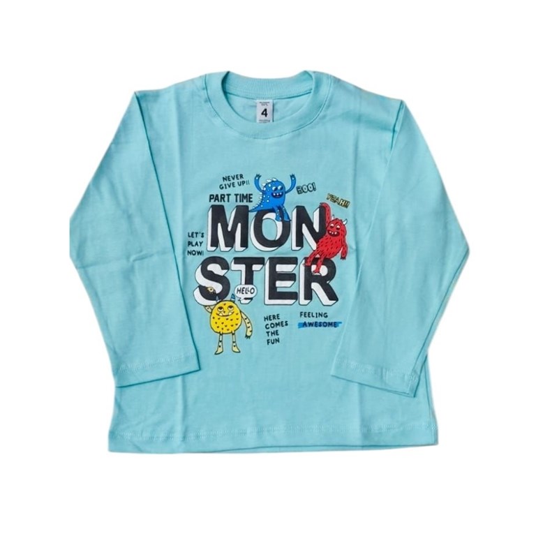 Remera manga larga estampada bebe 'play hard'. Colores surtidos. Wild cherry