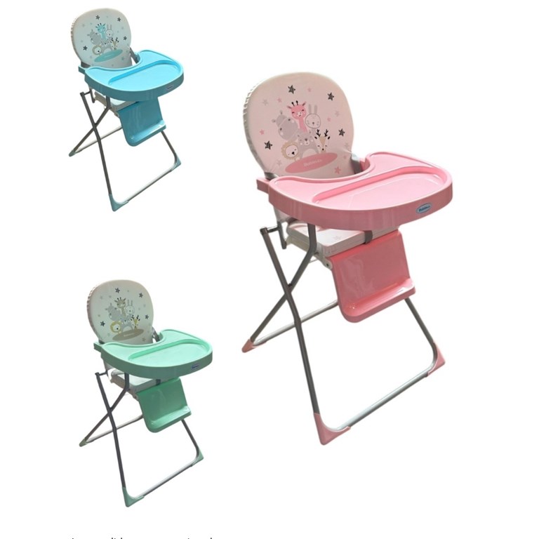 SILLA CON BANDEJA REBATIBLE ECONOMICA. SE VENDEN DE A 2 UNIDADES COLORES SURTIDAS. BABY AND CO