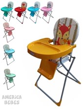 SILLA CON BANDEJA REBATIBLE ECONOMICA. SE VENDEN DE A 2 UNIDADES COLORES SURTIDAS. BABY AND CO