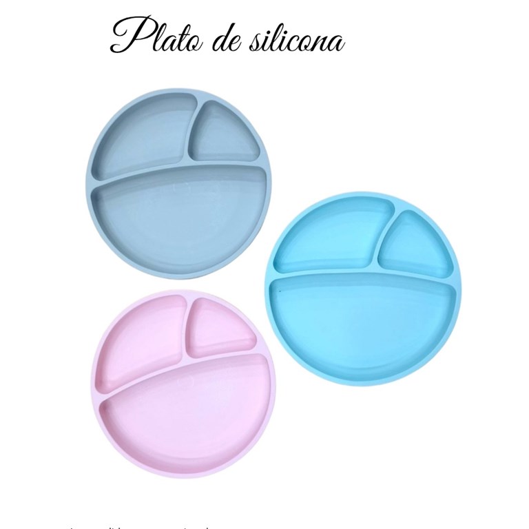 PLATO  DE SILICONA CON 3 DIVISIONES. BABIES CO