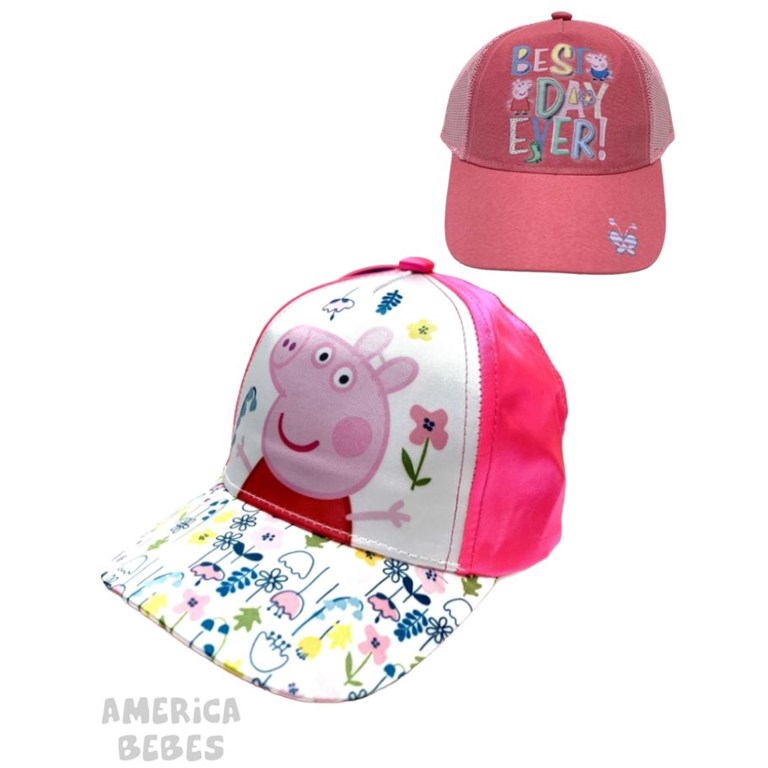 PEP1110 GORRO CON VISERA NENA ESTAMPADO PEPPA PIG DISNEY