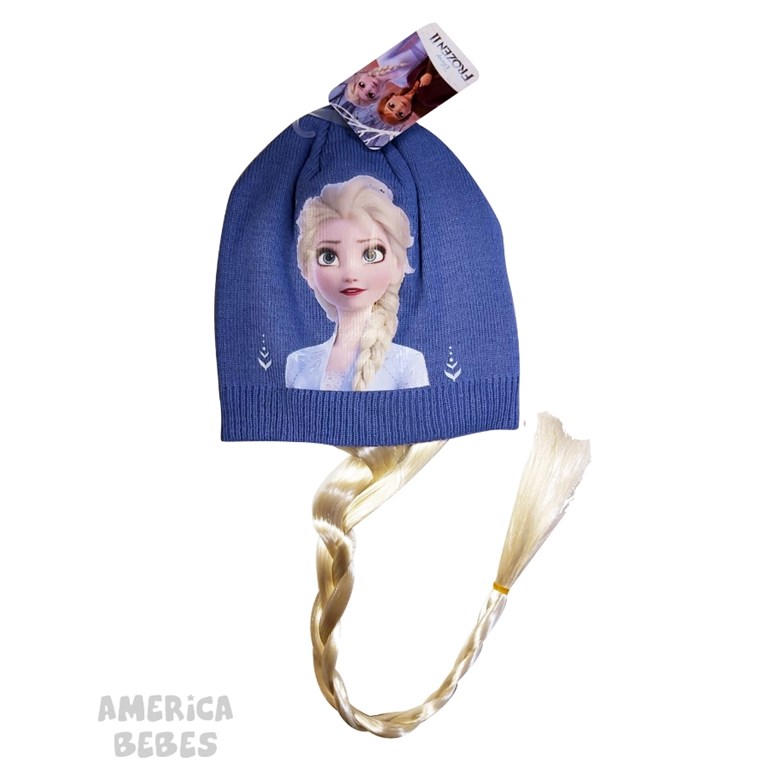 GORRO ABRIGO CON TRENZA FROZEN DISNEY