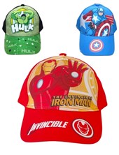 GORRO CON VISERA NIÑO AVENGERS ESTAMPAS IRON MAN CAPITAN AMERICA HULK DISNEY