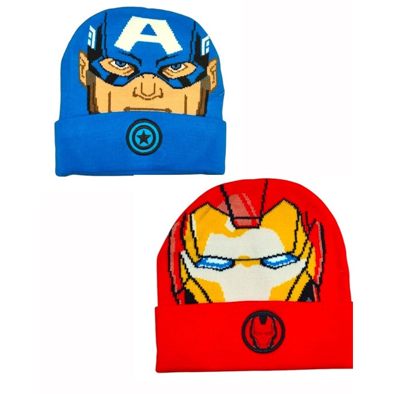 GORRO TEJIDO AVENGERS PARA VARON MOTIVOS::HULK CAPITAN AMERICA IRONMAN DISNEY