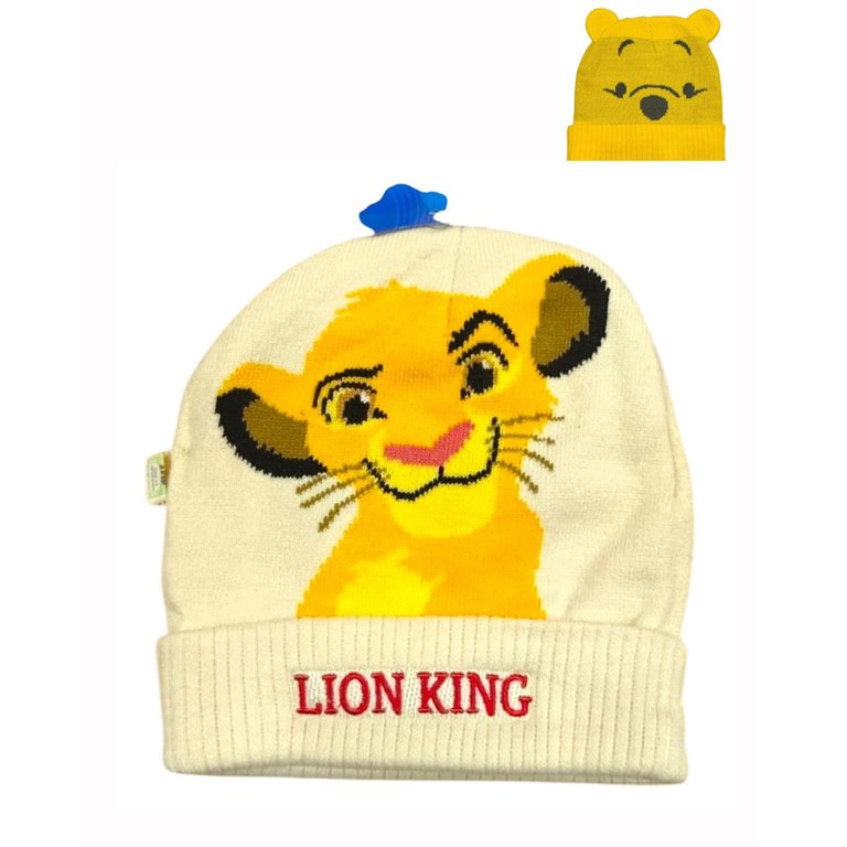 GORRO TEJIDO SURTIDO POOH BAMBI Y LION KING DISNEY
