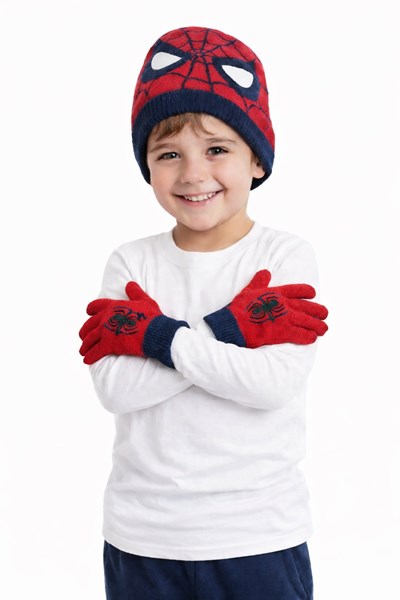SET INFANTIL GORRO Y GUANTES SPIDERMAN. DISNEY