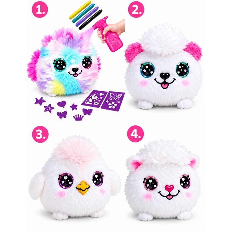 PI31 PELUCHE PARA PINTARCON AERÓGRAFO . INCLUYE 1 AERÓGRAFO, 4 COLORES Y PLANTILLAS. LOVE