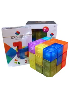 MT10 Bloques Magneticos de Ingenio. Transparentes.7 Piezas tipo Tetris. Love