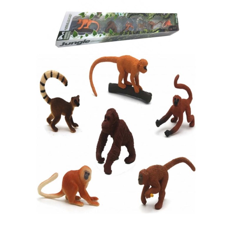 AN03R KIT 6 MINI MONOS DE LA SELVA. LOVE