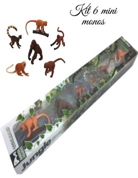AN03 KIT 6 MINI MONOS DE LA SELVA. LOVE