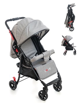 COCHE RIDER. Cierra con una mano. Se hace cama. Capota desplegable. Canasto. Piecera retráctil. Barral extraíble.LOVE