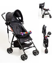 Cochecito paraguitas tap Love. • Coche paragüitas LOVE. • Sistema TAP: Para plegado práctico. • Múltiples posiciones con gancho mariposa. • Manija fija. • Con apoya vaso. • Con amplio canasto para gua