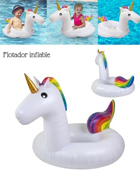 IN11 - SALVAVIDAS INFANTIL UNICORNIO 75CM. Para poner los piecitos del bebe a partit de los 10 meses. LOVE