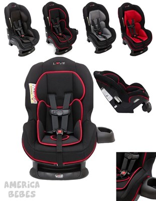 Butaca (0 a 18 kg). Desde recién nacido, 2 reclinados y contramarcha hasta 10 kg. Arnés 5 puntos, alturas regulables y reductor FLEX. Apta para todo tipo de cinturón, con portavasos y tapizado lavable. Medidas: 68×46×41 cm.. Love