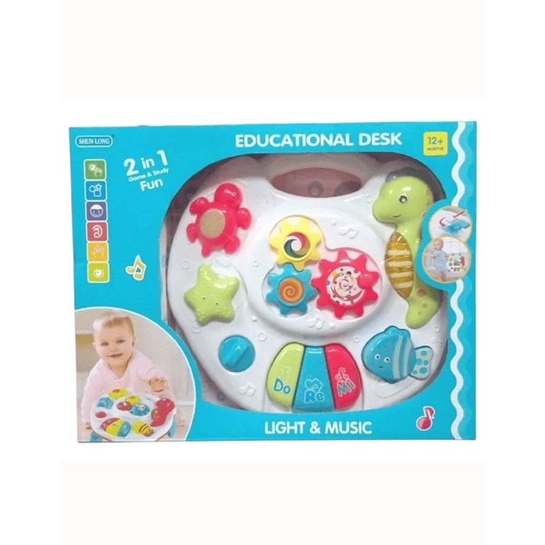 Mesa didactica, con juegos animales de mar, luz y sonido. Love