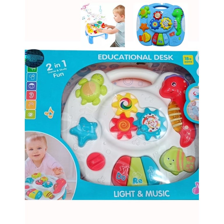 Mesa didactica, con juegos animales de mar, luz y sonido. Love