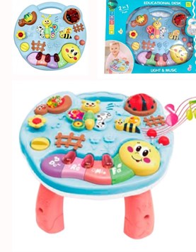 Mesa didactica, con juegos animales de campo, luz y sonido. Love