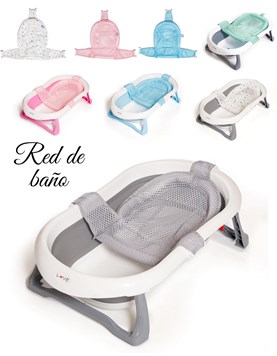 Red de baño Impermeable para sostener al bebé y poder tener ambas manos libres y estar más comodos para un baño más rápido, cómodo y práctico. Ayuda a que el bebé no se caiga y mantenga la cabeza sob