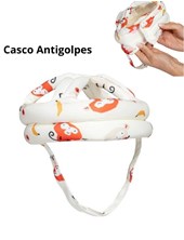 Casco Antigolpes. Tela acolchonada, suave, lavable y reutilizable. Regulable con abrojo. Para protección del bebé. Love