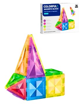 MT30 Bloques Magneticos de colores tipo Vitro.16 Piezas.Love