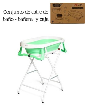 CATRE + BAÑERA. Estructura plegable. Medida catre 47x10x91 (cerrado). LOVE