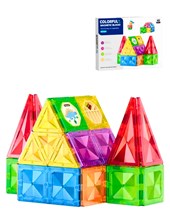 MT32 Bloques Magneticos de colores tipo Vitro.42 Piezas.Love