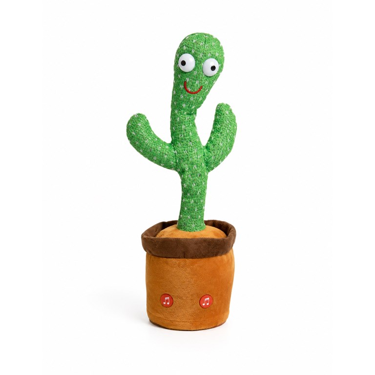 CACTUS BAILARIN CON MÚSICA. INCLUYE MICROFO. REPITE DE FORMA DIVERTIDA LA VOZ. LOVE
