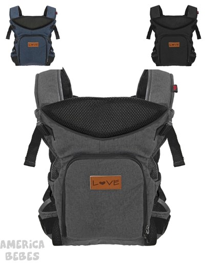 MOCHILA PORTA BEBE ERGONOMICA 0/15 KG 3 POSICIONES LOVE