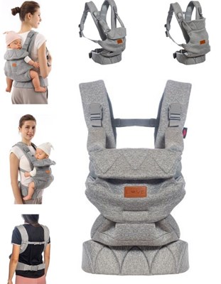 MOCHILA PORTA BEBE  3 en 1. Color GRIS. Desde recién nacido hasta los 12 kg. La podes usar mirando hacia adentro Y  fuera (desde los 6 meses) y en la espalda. Es una tela liviana y acolchada. LOVE