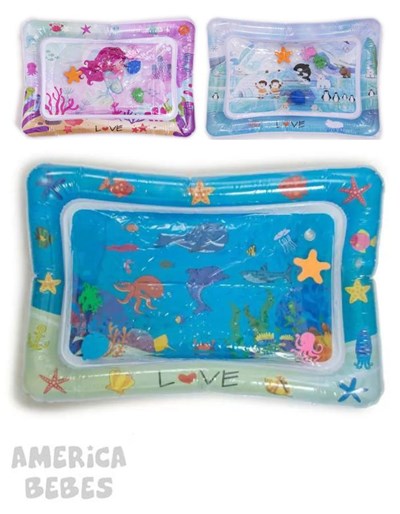 ALFOMBRA GIMNASIO MANTA INFLABLE CON AIRE Y AGUA MOTIVO OCEANO. MEDIDAS: 69x50x8 cm.  LOVE