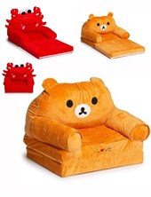 SILLON COLCHON 2 NIVELES. TELA PLUSH. Relleno goma espuma. Cerrado 52x47x42 cm. Abierto 52x85x36 cm. Love