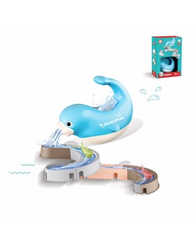 BX57 - Tobogán  para jugar en la bañera. Con sopapa para adherir a la pared. 22 piezas. LOVE